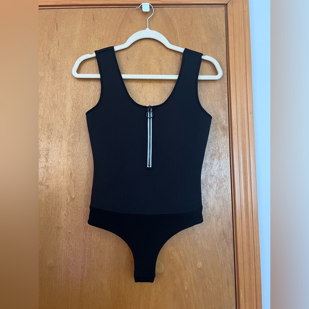 BCBG black body suit with adjustable zipper